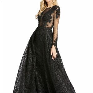 ‼️Final Sale Max duggal evening black dress maxi size 12